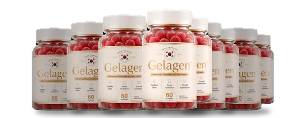 A long row of Gelagen jars for the six-jar pack, the two front jars facing the camera